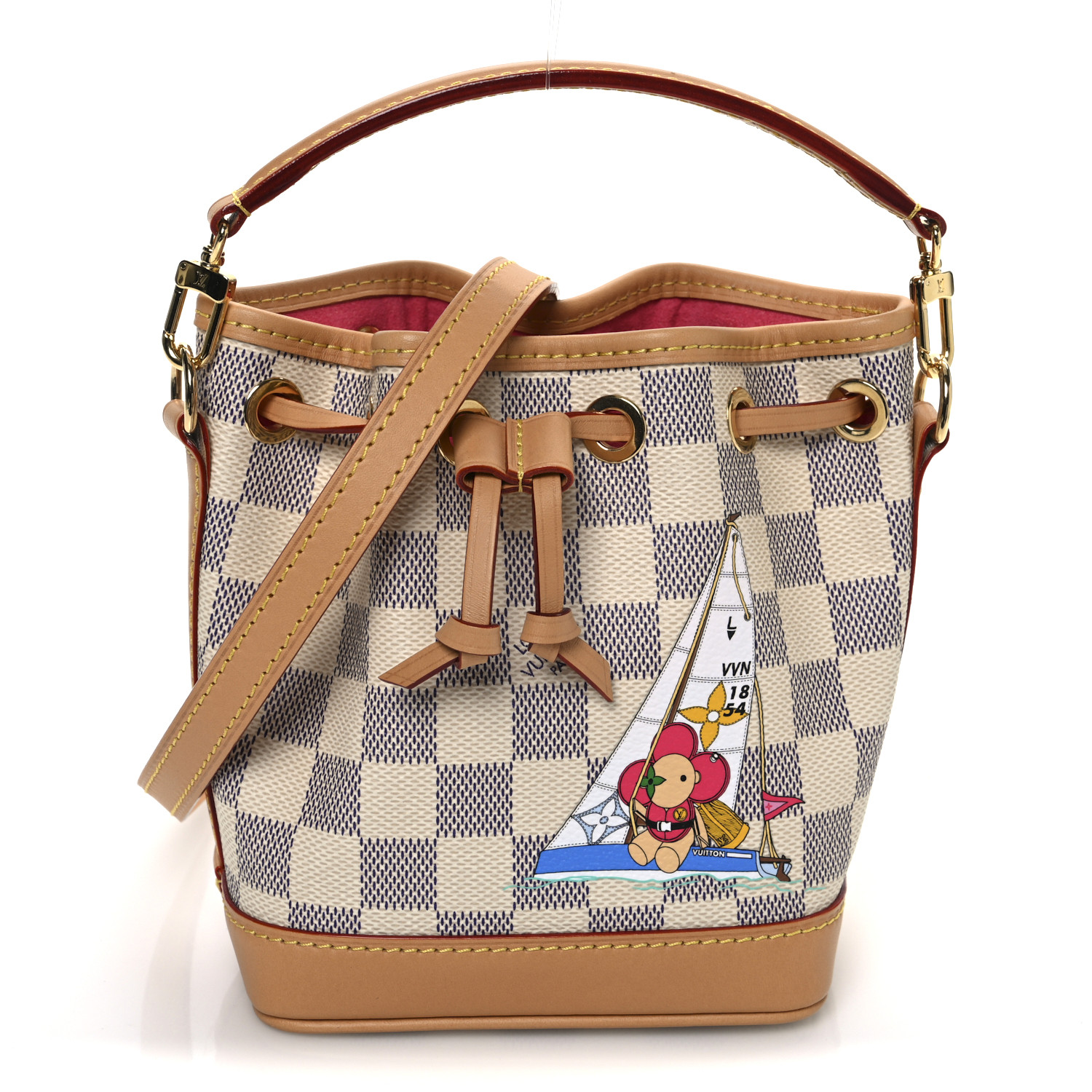 Damier Azur Vivienne Sac Nano Noe Dragon Fruit Pink18 Damier Azur Vivienne Sac Nano Noe Dragon Fruit Pink - Image 1