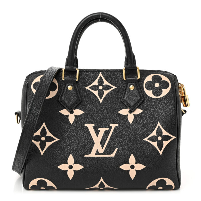 Empreinte Monogram Giant Speedy Bandouliere 25 Black Beige - Image 1