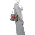 GG Supreme Monogram Crystal Bow Embroidered Medium Dionysus Shoulder Bag Yellow - Image 2