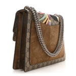 GG Supreme Monogram Embroidered Medium Dionysus Shoulder Bag Taupe - Image 3