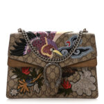 GG Supreme Monogram Embroidered Medium Dionysus Shoulder Bag Taupe