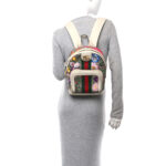 GG Supreme Monogram Flora Web Small Ophidia Day Backpack White - Image 2