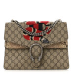 GG Supreme Monogram Kingsnake Embroidered Medium Dionysus Shoulder Bag White Beige - Image 16