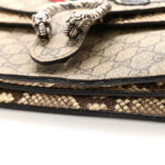 GG Supreme Monogram Kingsnake Embroidered Medium Dionysus Shoulder Bag White Beige - Image 10