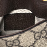 GG Supreme Monogram Textured Dollar Calfskin Blondie Card Case Wallet with Strap Beige Ebony New Acero - Image 6