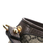 GG Supreme Monogram Textured Dollar Calfskin Blondie Card Case Wallet with Strap Beige Ebony New Acero - Image 12