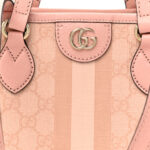 GG Supreme Monogram Textured Dollar Calfskin Medium Ophidia Shoulder Tote Bag Rose Pink - Image 8