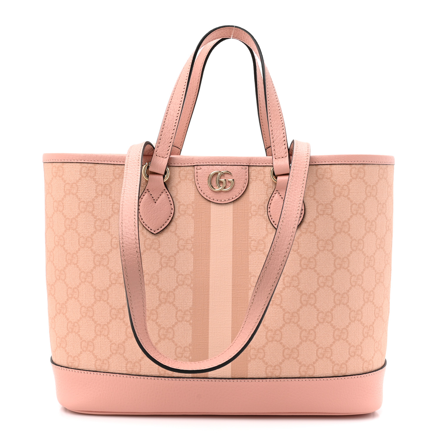 GG Supreme Monogram Textured Dollar Calfskin Medium Ophidia Shoulder Tote Bag Rose Pink14 GG Supreme Monogram Textured Dollar Calfskin Medium Ophidia Shoulder Tote Bag Rose Pink - Image 1