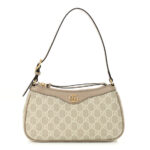 GG Supreme Monogram Textured Dollar Calfskin Small Ophidia Hobo Beige Mystic White Oatmeal - Image 12