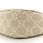 GG Supreme Monogram Textured Dollar Calfskin Small Ophidia Hobo Beige Mystic White Oatmeal - Image 7