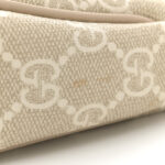 GG Supreme Monogram Textured Dollar Calfskin Small Ophidia Hobo Beige Mystic White Oatmeal - Image 4