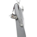 GG Supreme Monogram Textured Dollar Calfskin Web Small Ophidia GG Handbag Beige Blue - Image 2