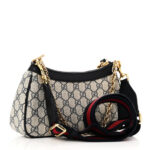 GG Supreme Monogram Textured Dollar Calfskin Web Small Ophidia GG Handbag Beige Blue - Image 3