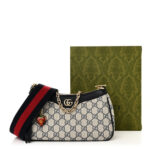 GG Supreme Monogram Textured Dollar Calfskin Web Small Ophidia GG Handbag Beige Blue - Image 10