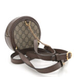 GG Supreme Monogram Web Mini Ophidia Round Backpack Brown - Image 2