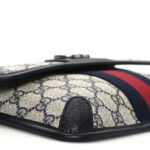 GG Supreme Monogram Web Small Ophidia Belt Bag 80 32 Beige Navy - Image 9