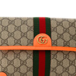 GG Supreme Monogram Web Small Ophidia Belt Bag Beige Ebony Orange Fluo - Image 9
