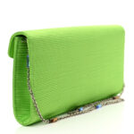 Grosgrain Satin Small Dionysus Shoulder Bag Lime - Image 3