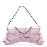 Iridescent Nappa Vertical Matelasse Medium Maxi Horsebit Chain Shoulder Bag Escape Pink - Image 14