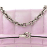 Iridescent Nappa Vertical Matelasse Medium Maxi Horsebit Chain Shoulder Bag Escape Pink - Image 8
