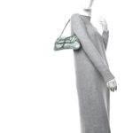 Iridescent Nappa Vertical Matelasse Small Maxi Horsebit Chain Shoulder Bag Iridescent Salvy Green - Image 2