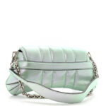 Iridescent Nappa Vertical Matelasse Small Maxi Horsebit Chain Shoulder Bag Iridescent Salvy Green - Image 3
