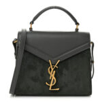 Kid Suede Smooth Calfskin Mini Classic Monogram Cassandra Top Handle Dark Smog - Image 3