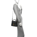 Kid Suede Smooth Calfskin Mini Classic Monogram Cassandra Top Handle Dark Smog - Image 2