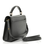 Kid Suede Smooth Calfskin Mini Classic Monogram Cassandra Top Handle Dark Smog - Image 4