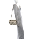 Knitted Wool Crystal Small GG Marmont Shoulder Bag Ivory - Image 2