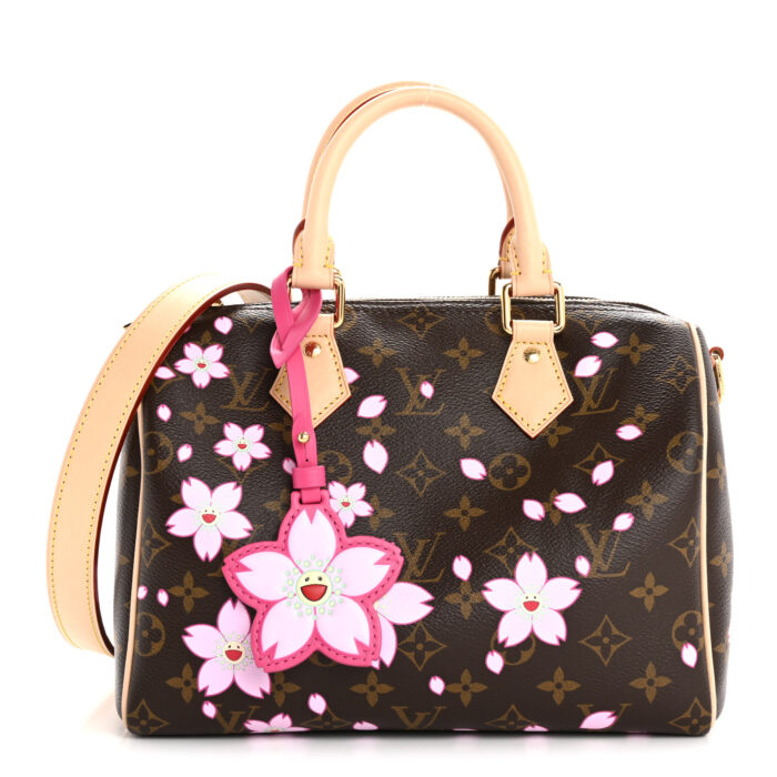 LV X TM Monogram Cherry Blossom Speedy Bandouliere 25 Sakura Brown - Image 1