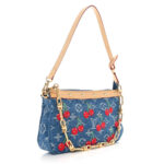 LV X TM Monogram Denim Cerises Pochette Accessories Blue - Image 3