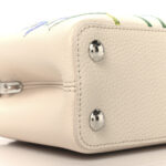 LV X YK Taurillon Inlaid Kusama Flowers BB Capucines Quartz - Image 8