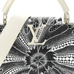 LV X YK Taurillon Psychedelic Capucines MM Black White - Image 8