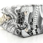 LV X YK Taurillon Psychedelic Capucines MM Black White - Image 9