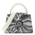 LV X YK Taurillon Psychedelic Capucines MM Black White