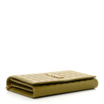 Lambskin Carre Quilted Cassandre Chain Wallet Olive Drab - Image 5
