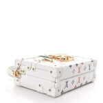 Lambskin Embossed Monogram Petite Malle Red White Blue - Image 4