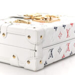 Lambskin Embossed Monogram Petite Malle Red White Blue - Image 8