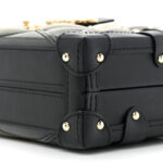 Lambskin Malletage Petite Malle Black Beige - Image 8