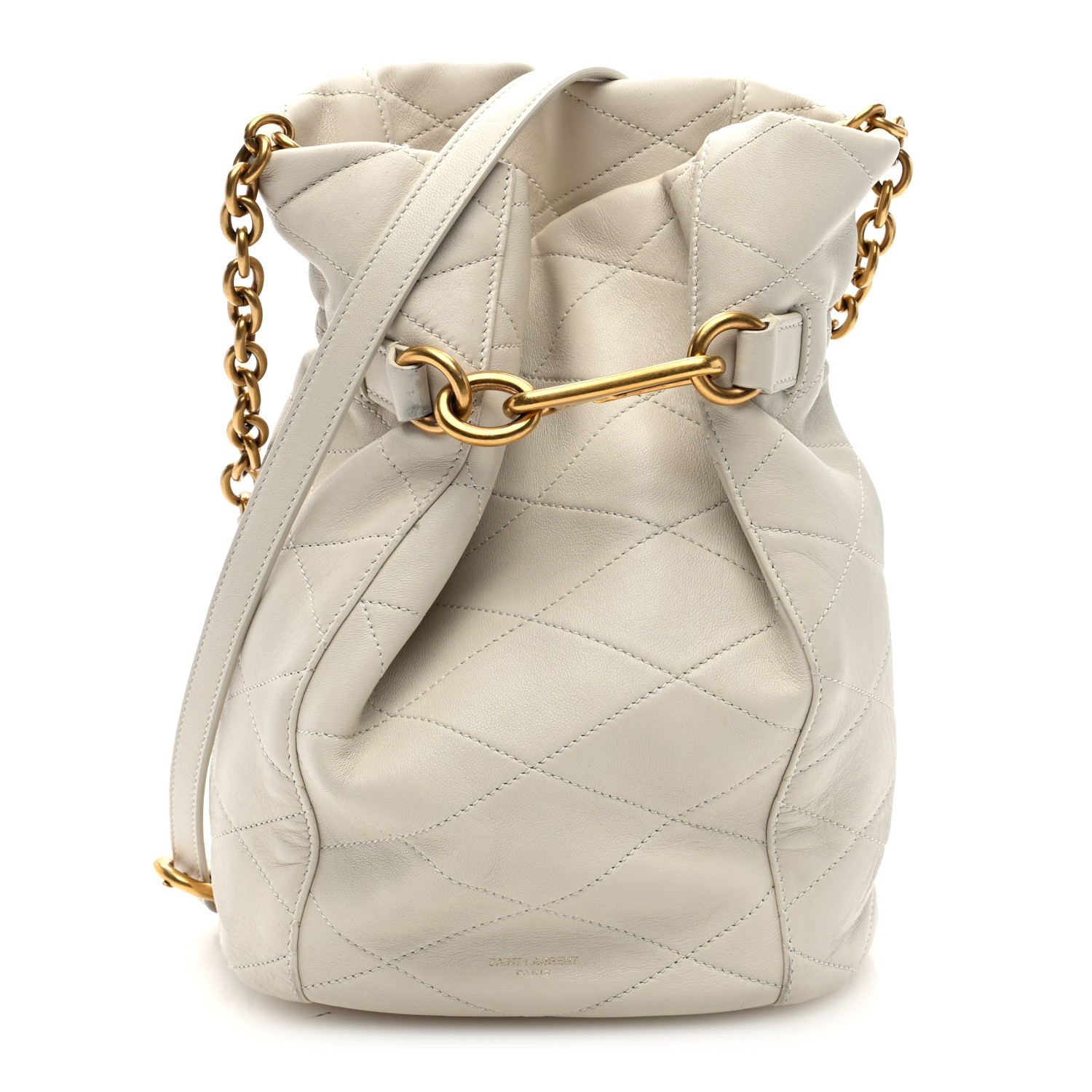 Lambskin Quilted Le Maillon Bucket Bag Crema Soft10 Lambskin Quilted Le Maillon Bucket Bag Crema Soft - Image 1