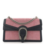 Lanzo Stretch Cord Azalea Calfskin Small Dionysus Shoulder Bag Pink Blue