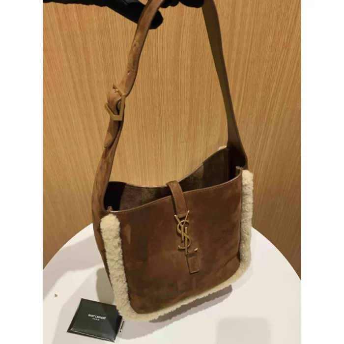 Le 37 handbag Brown Suede - Image 2