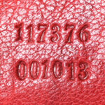 Lizard Canvas Embroidered Large Horsebit Chain Hobo Black Red - Image 7