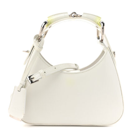 Master Lux Calfskin Horsebit Chain Shoulder Bag Great White