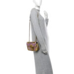 Metallic Calfskin Matelasse Mini GG Marmont Shoulder Bag Gold Pink - Image 2