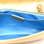 Metallic Calfskin Matelasse Mini GG Marmont Shoulder Bag Gold Pink - Image 5
