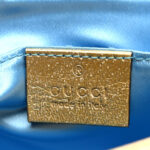 Metallic Calfskin Matelasse Mini GG Marmont Shoulder Bag Gold Pink - Image 6