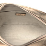 Metallic Sakai Be Green Calfskin Diagonal Stitched Small Blondie Shoulder Bag Golden Beige - Image 5