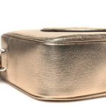 Metallic Sakai Be Green Calfskin Diagonal Stitched Small Blondie Shoulder Bag Golden Beige - Image 8